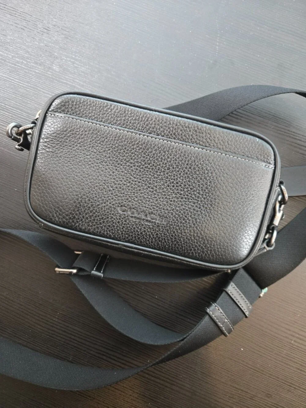 Coach Black Leather Camera Bag